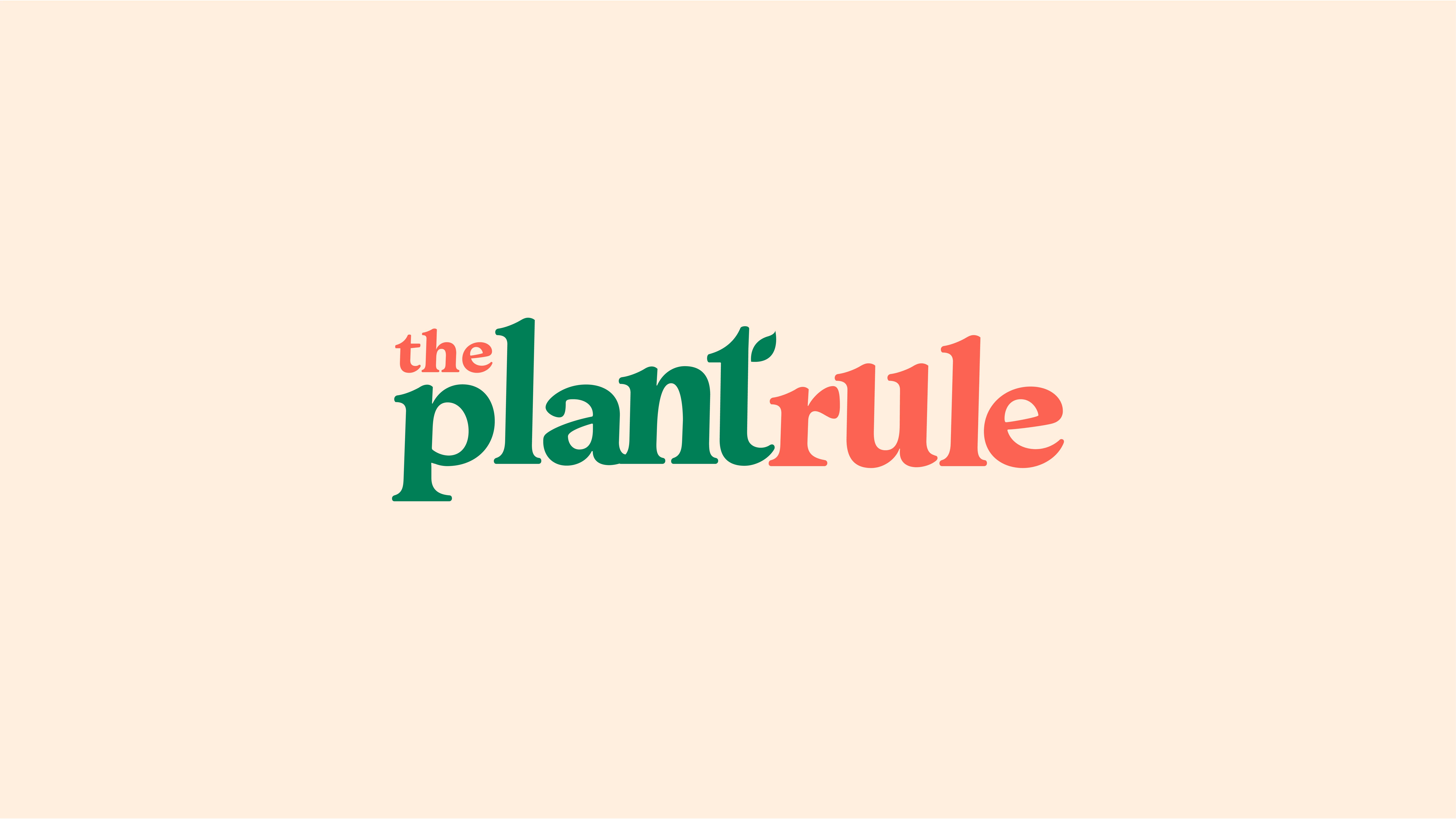 The Plant Rule brand identity