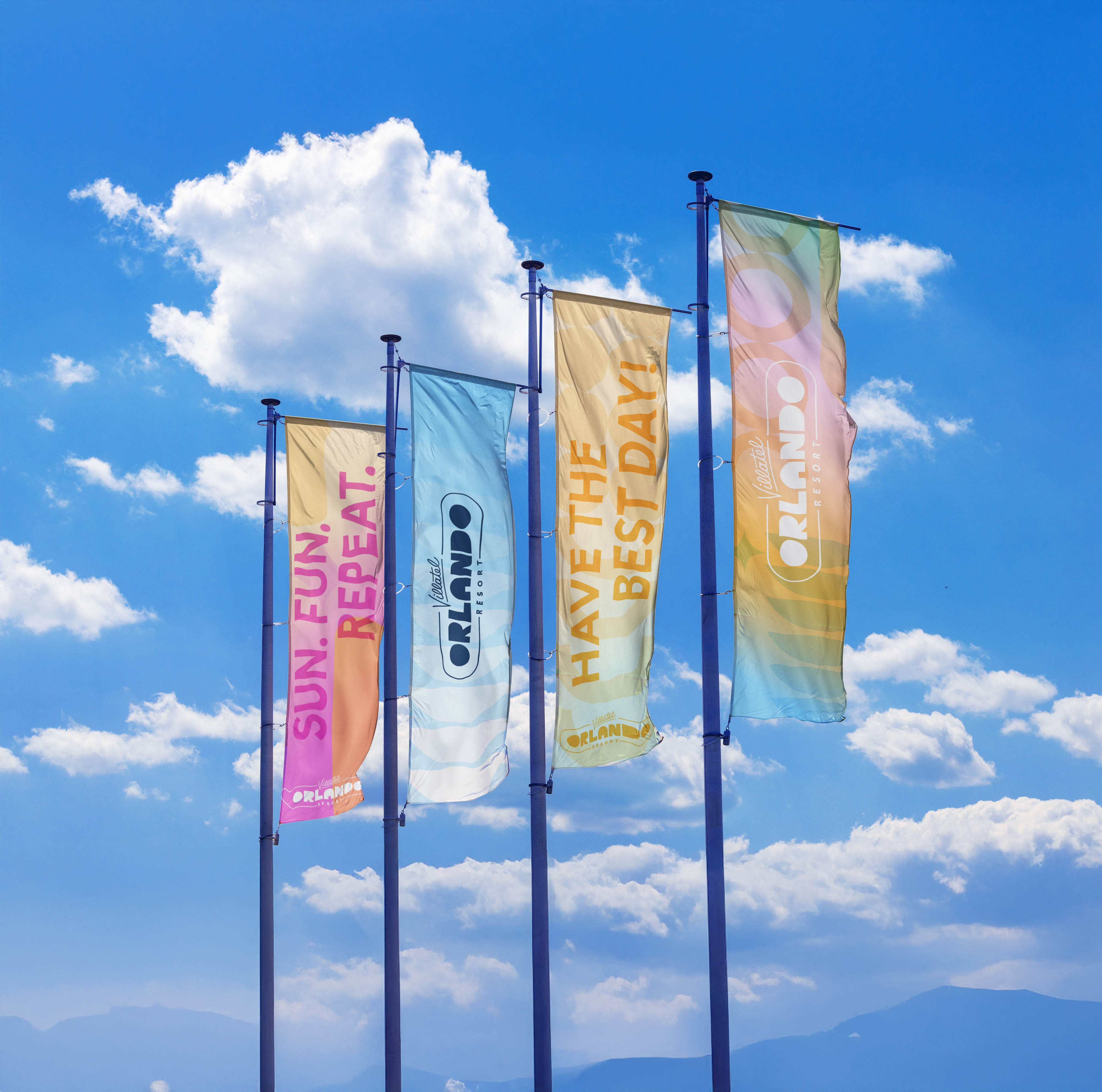 Resort Flags Mockup